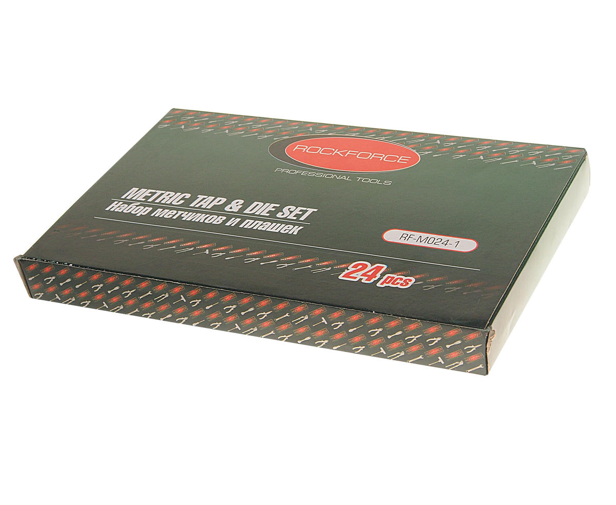 Набор метчиков и плашек метрический 24пр ROCK FORCE preview 1