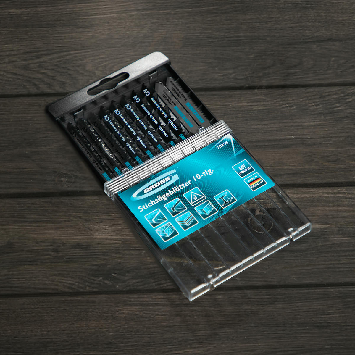 Набор полотен для электролобзика универсальный, 10шт., DIY, пластиковый кейс // GROSS preview 1