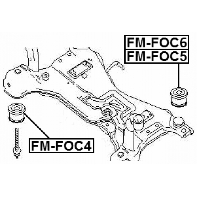 Сайлентблок подрамника FEBEST FM-FOC4 preview 2 Сайлентблок подрамника FEBEST FM-FOC4 preview 2