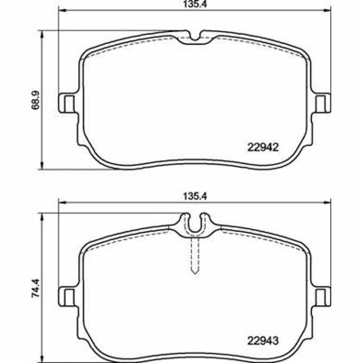 Колодки торм. для а/м Mercedes A (W177) (18-)/CLA (C118) (19-) диск. перед. 135x69мм (PF 2243) preview 3