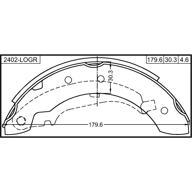 Колодки барабанные RENAULT LOGAN 2005-2013 2402-LOGR preview 2