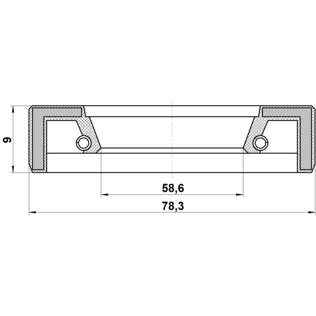 95FAY-60780909X_сальник КПП! 60x78x9 Nissan Sunny/Primera 2.0 16V 4WD 90-96 /Bluebird U12 preview 2