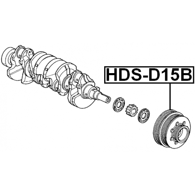 Шкив коленвала FEBEST HDS-D15B preview 2