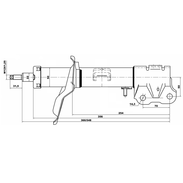 Амортизатор передний FEBEST 04660882FR preview 2