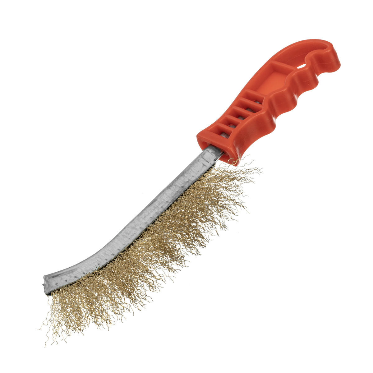 Щетка металлическая латунированная, пластиковая ручка MATRIX 74827 preview 1