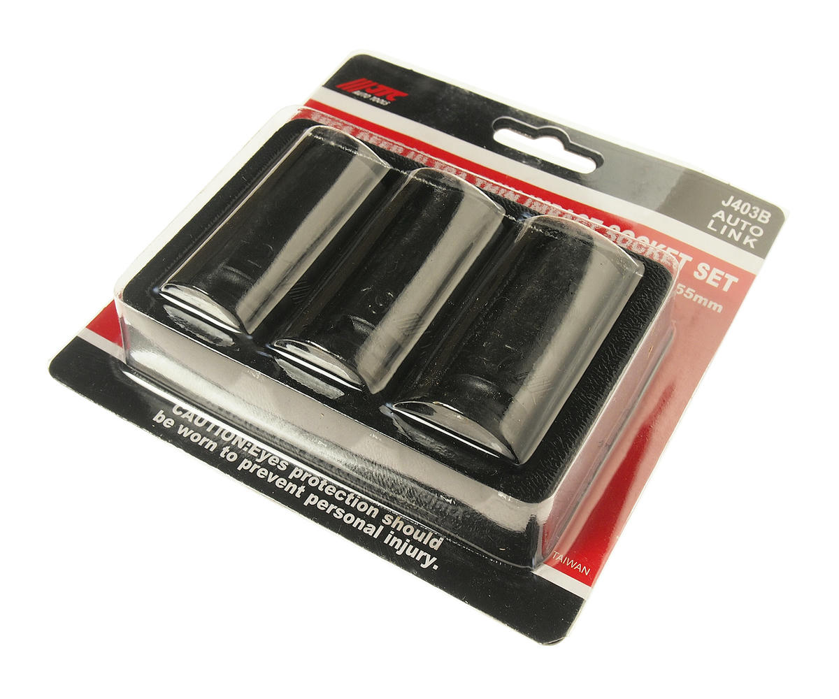 Набор головок 1/2" ударных тонкостенных средней глубины 17,19,21мм JTC preview 1