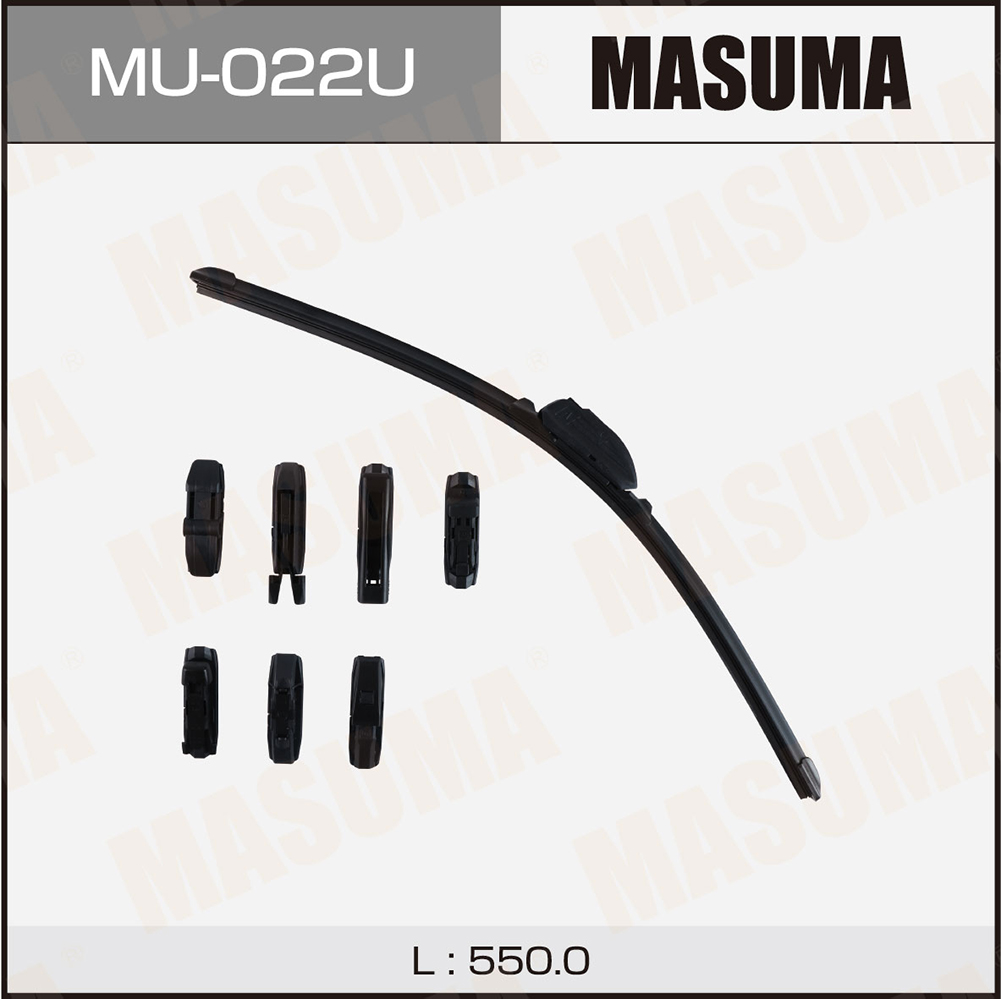 Щетка стеклоочистителя 550 мм бескаркасная 1 шт MASUMA Nano Graphite MU-022U preview 1 Щетка стеклоочистителя 550 мм бескаркасная 1 шт MASUMA Nano Graphite MU-022U preview 1
