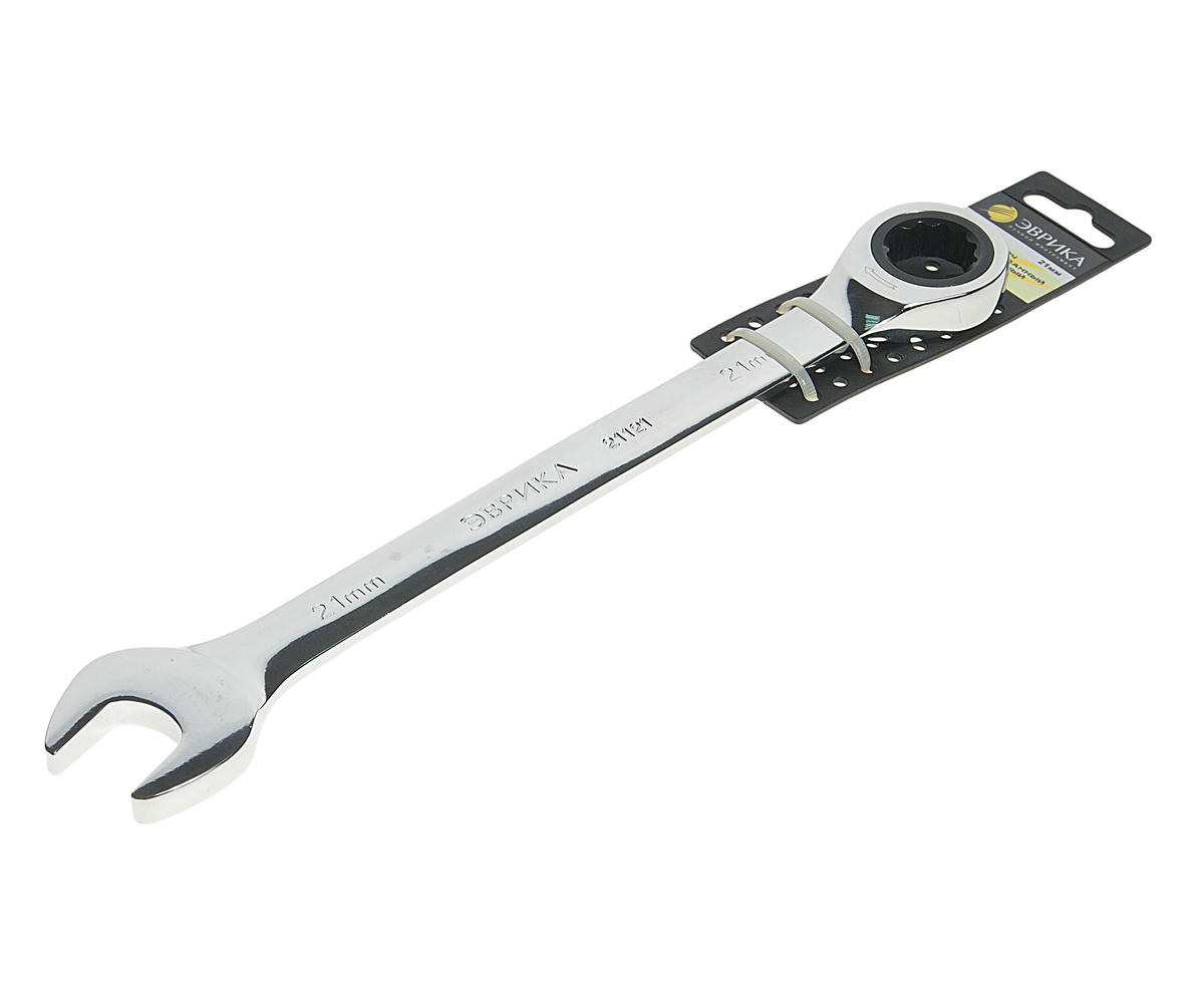 Ключ комбинированный 21мм трещоточный ЭВРИКА preview 1