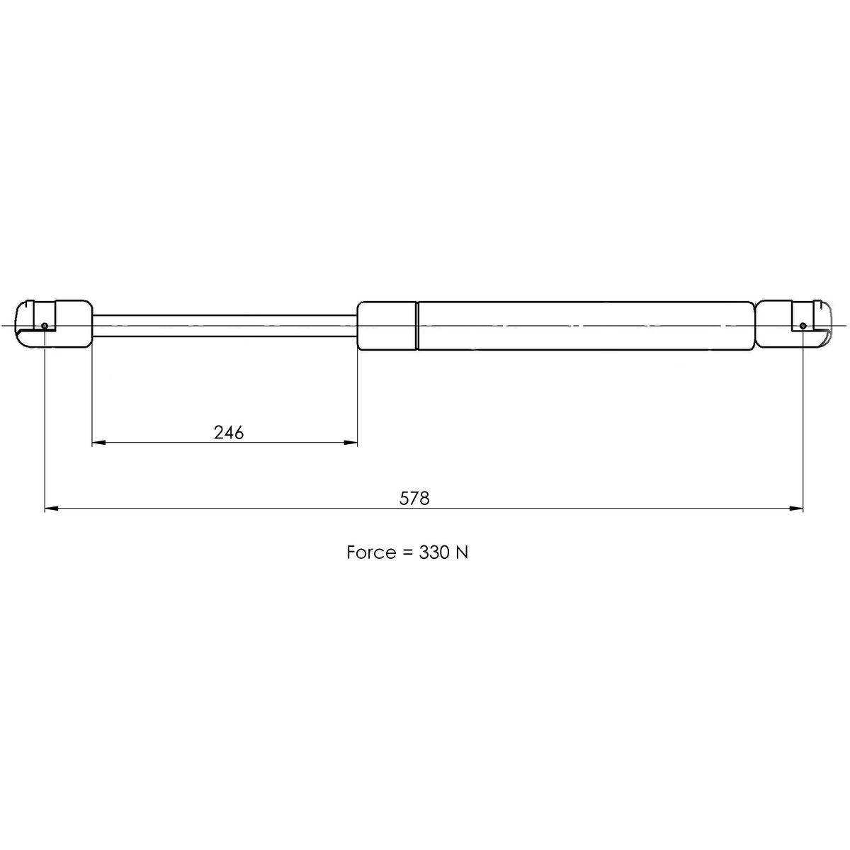Газовый упор капота TRIALLI GS 0908 preview 2