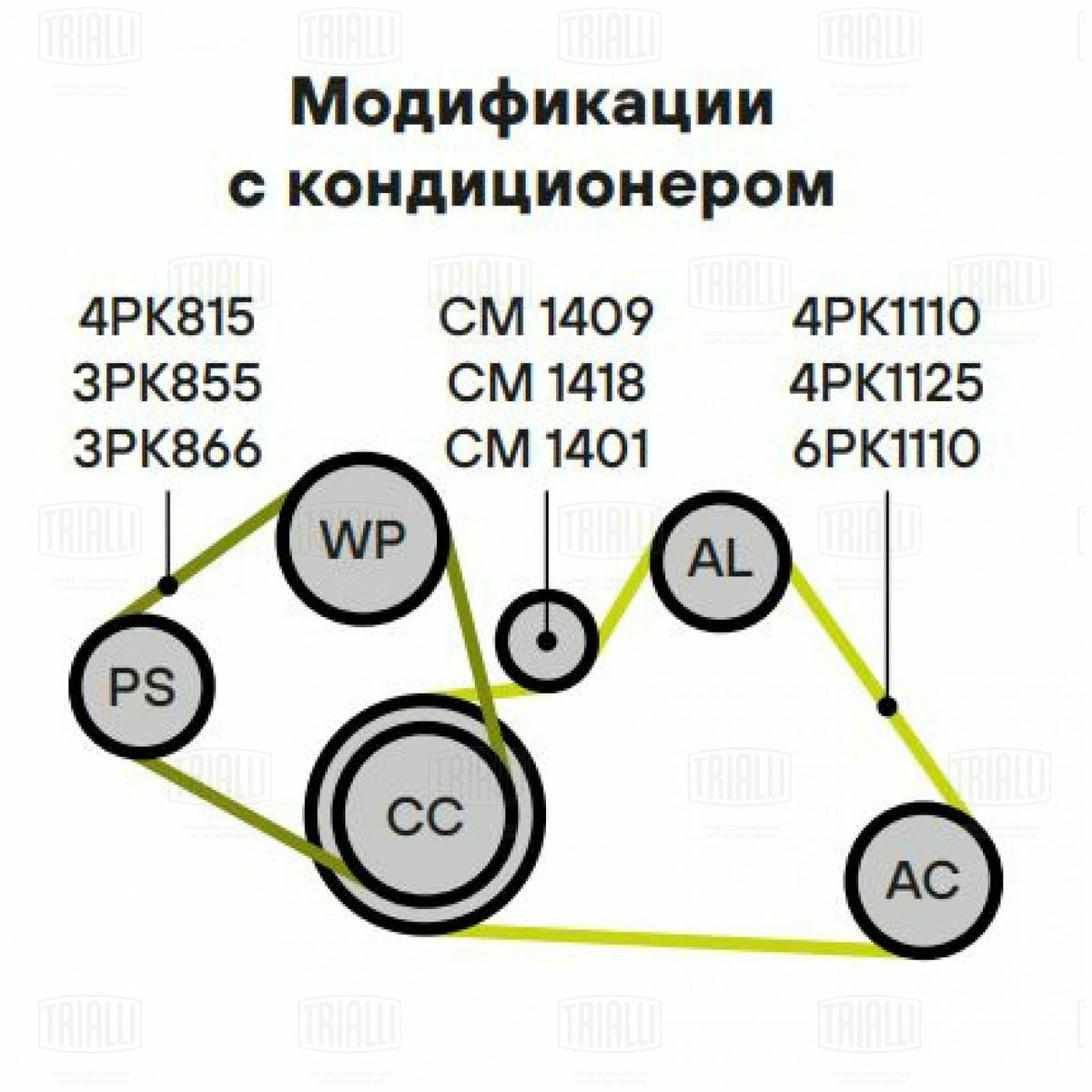 Ролик ручейкового ремня TRIALLI CM 1418 preview 4