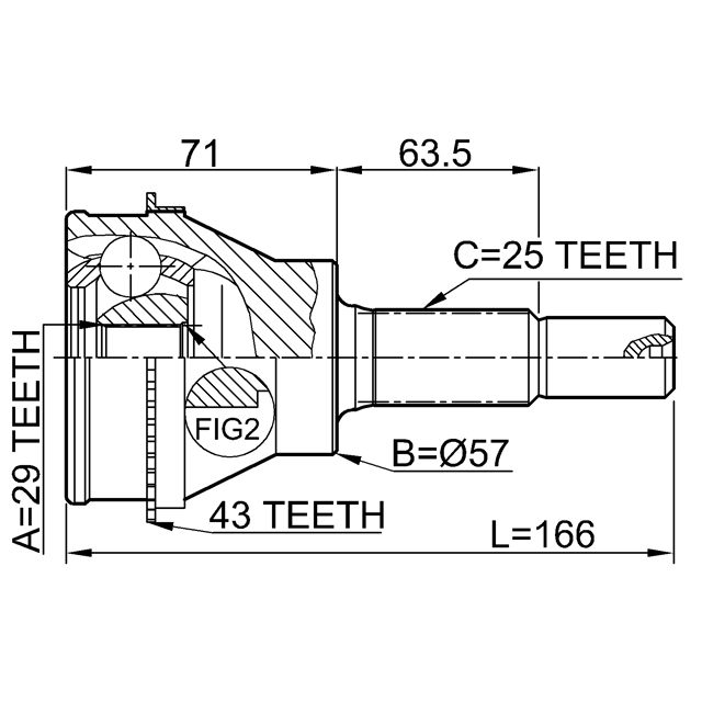 ШРУС наружный FEBEST 0410-CU20RA43 preview 2