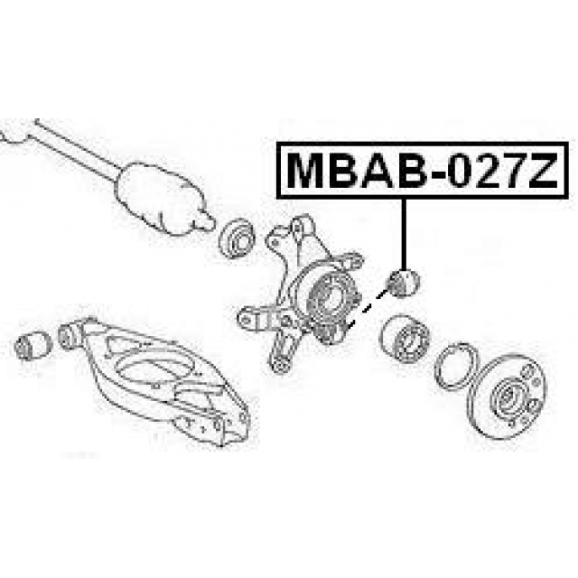 MBAB-027Z_сайлентблок рычага плав.! MB W124-W210 85> preview 2