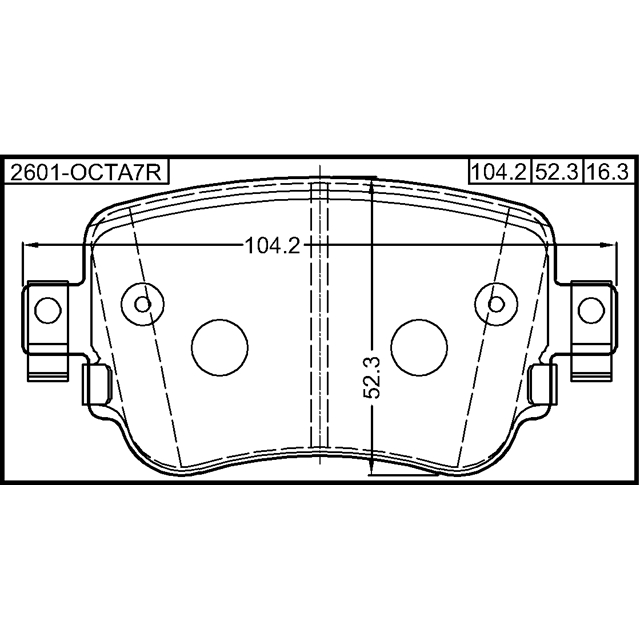 Колодки тормозные задние к-кт FEBEST 2601-OCTA7R preview 2