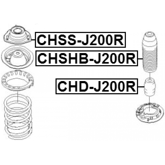 Отбойник заднего амортизатора FEBEST CHD-J200R preview 2