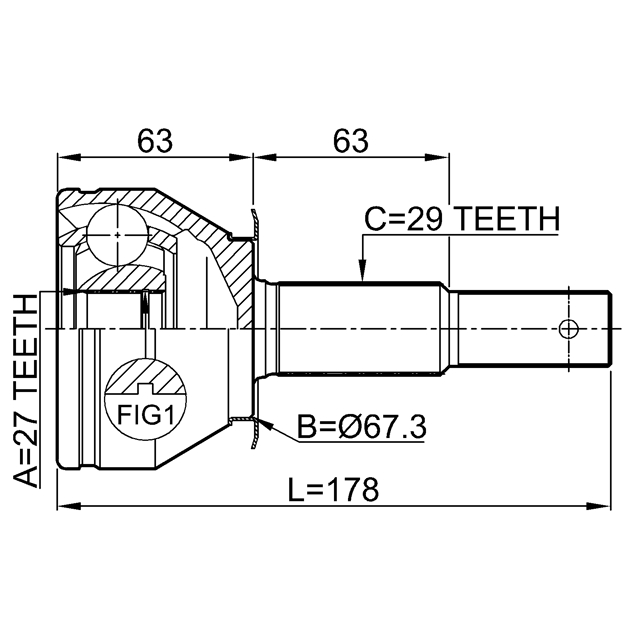 ШРУС наружный FEBEST 0210-R51MT preview 2
