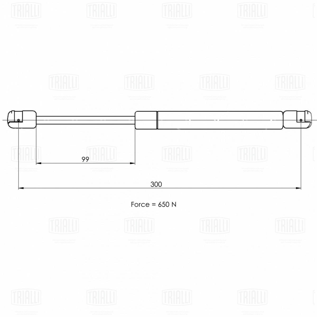 Газовый упор багажника TRIALLI GS 0903 preview 2