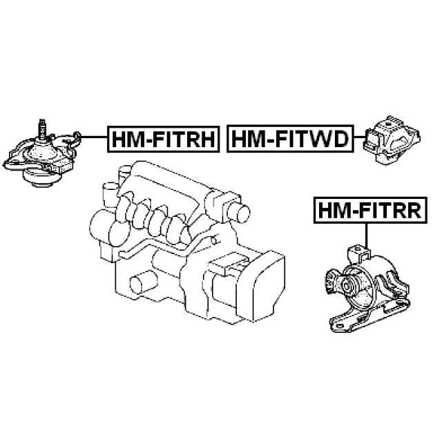 Опора двигателя задняя FEBEST HM-FITWD preview 2