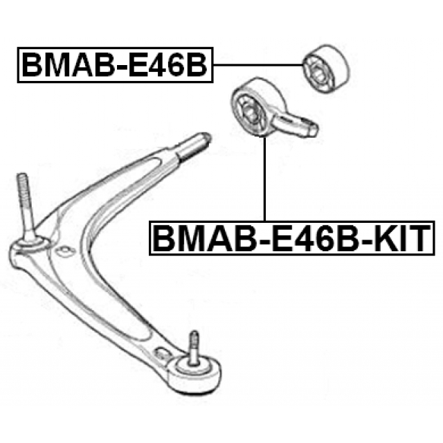 Сайлентблок передний подвески FEBEST BMAB-E46B preview 2