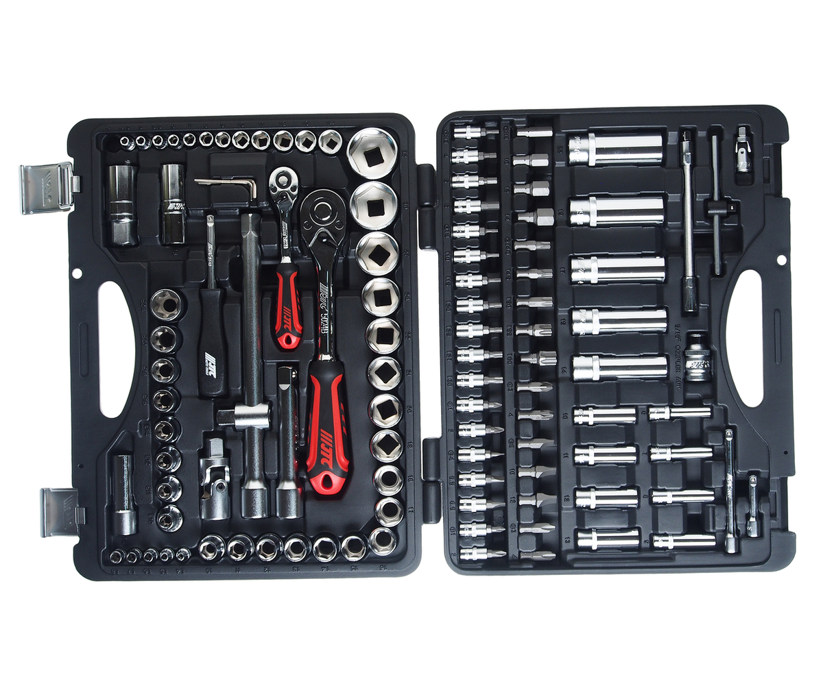 Набор головок торцевых и вставок 110пр 1/4" 1/2" 6гр кейс JTC preview 2