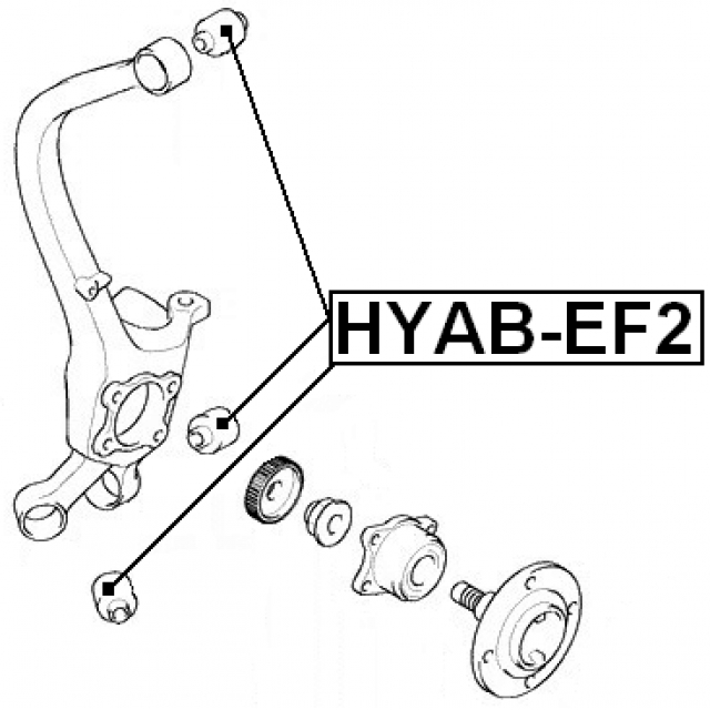 Сайлентблок задней подвески FEBEST HYAB-EF2 preview 2 Сайлентблок задней подвески FEBEST HYAB-EF2 preview 2