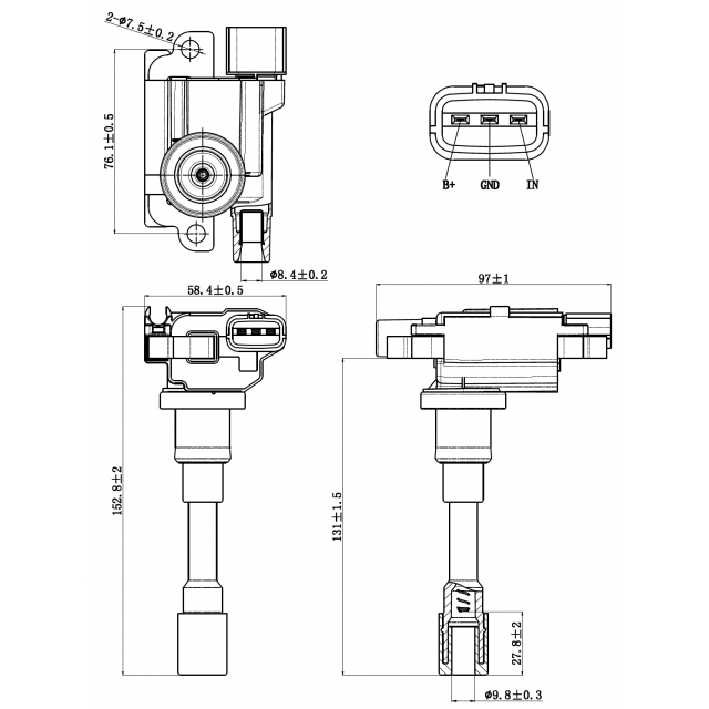 Катушка зажигания FEBEST 07640-001 preview 2