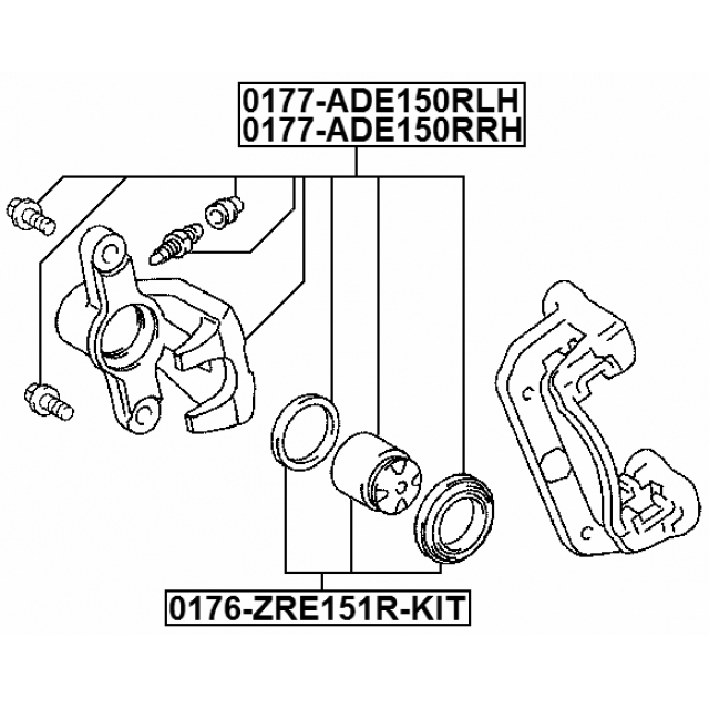 Суппорт тормозной задний FEBEST 0177-ADE150RLH preview 2