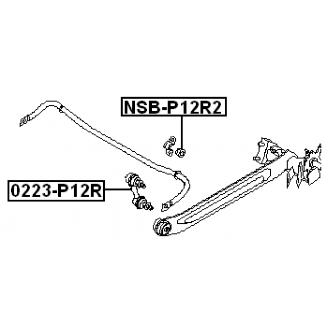 Стойка заднего стабилизатора FEBEST 0223-P12R preview 2