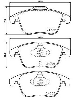 Колодки тормозные передние к-кт TRIALLI PF 4167 preview 2
