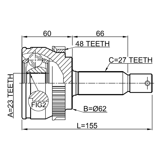 ШРУС наружный передний FEBEST 1210-TUC20A48 preview 2
