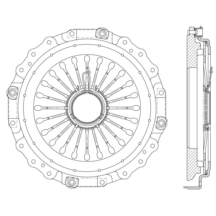 Диск сцеп. для а/м MAN TGA (00-)/TGX/TGS (07-) 430мм (ZF Ecosplit-3) (нажим. корзина) (FS 702) preview 3
