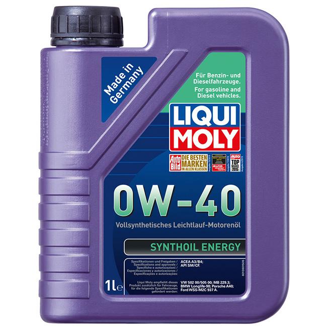 Масло моторное LIQUI MOLY SYNTHOIL ENERGY 0W40 SN A3/B4 синт. 1л preview 1