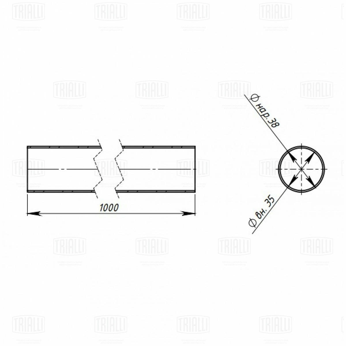 Труба глушителя TRIALLI EMC0138 preview 2 Труба глушителя TRIALLI EMC0138 preview 2