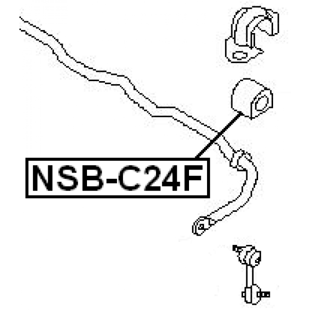 Втулка (сайлентблок) переднего стабилизатора FEBEST NSB-C24F preview 2