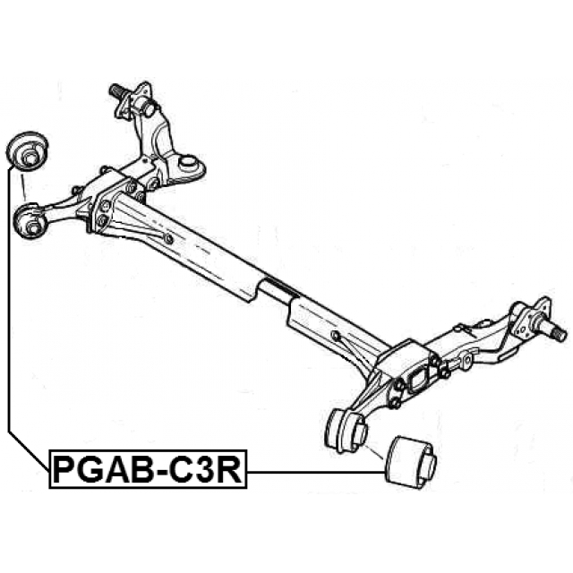 Сайлентблок задней подвески FEBEST PGAB-C3R preview 2 Сайлентблок задней подвески FEBEST PGAB-C3R preview 2