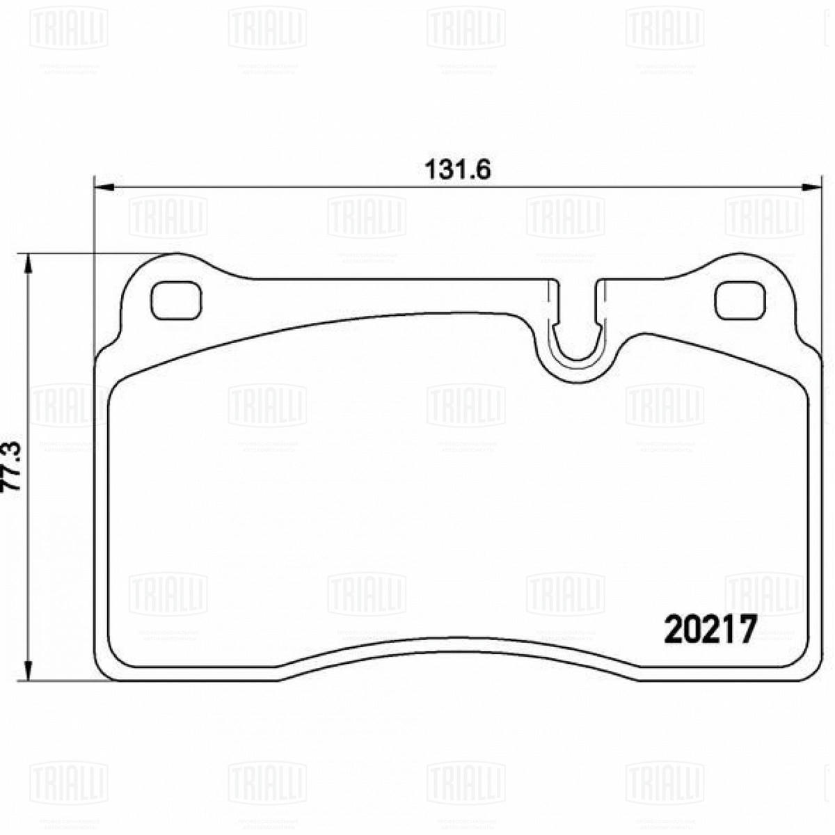 Колодки тормозные передние к-кт TRIALLI PF 4250 preview 2