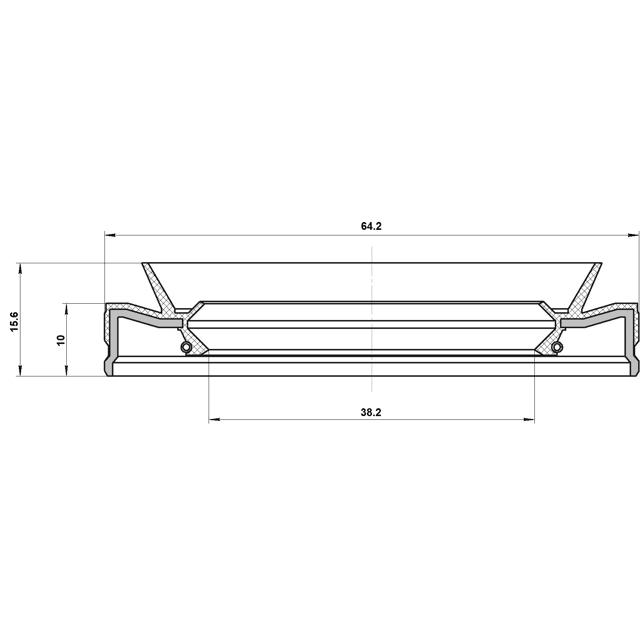 Сальник коробки скоростей 38.2x64.2x10x15.6 preview 2