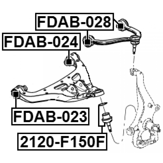 Сайлентблок FEBEST FDAB-028 preview 2