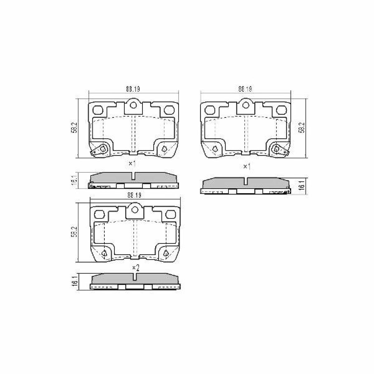 Колодки тормозные задние дисковые к-кт TRIALLI PF 4109 preview 2