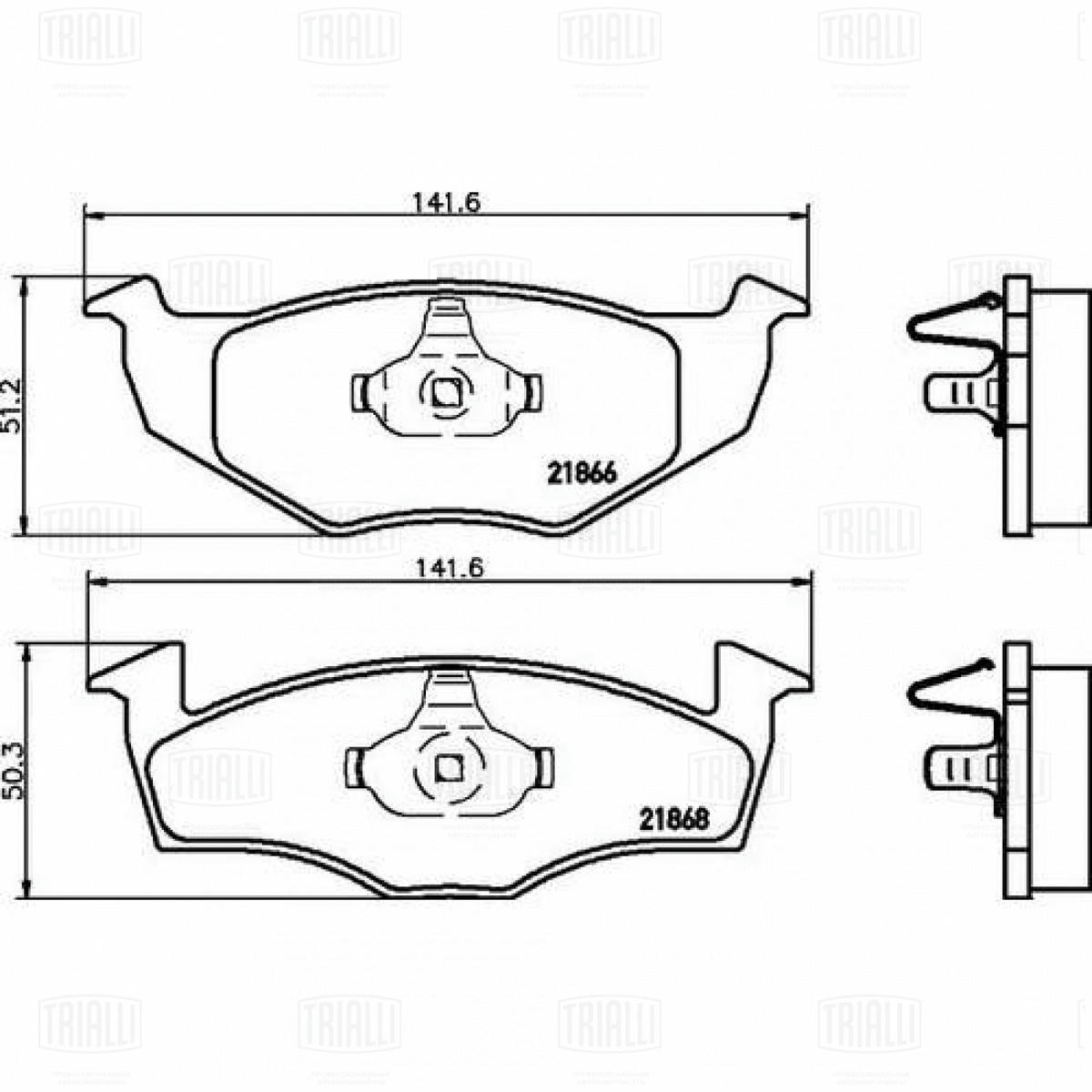 Колодки тормозные передние к-кт TRIALLI PF 4375 preview 3