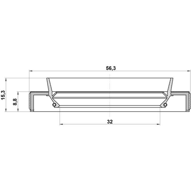 95HBY-34560915L_сальник привода! лев. 34x56x8.8/15.3 Toyota Auris/Corolla/Yaris 1.0-1.6 97> preview 2