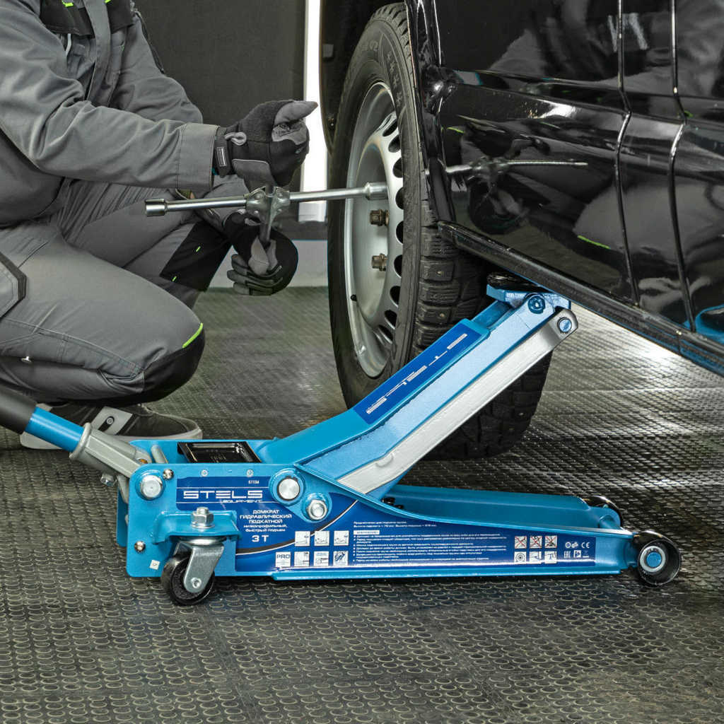 Домкрат подкатной гидравлический 3т 75-515мм быстр.подъем LOW PROFILE QUICK LIFT проф STELS preview 16