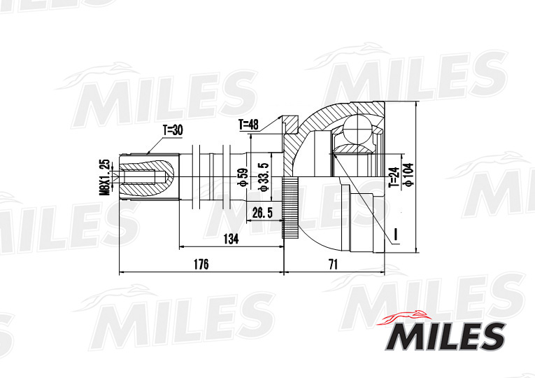ШРУС TOYOTA LAND CRUISER 80 4.2D/4.5 90-97 нар.(ABS) preview 3