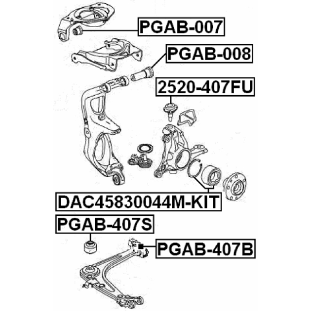 Сайлентблок рычага FEBEST PGAB-407B preview 2