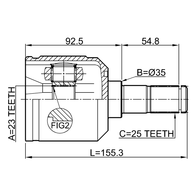 ШРУС внутренний FEBEST 0411-N11W preview 2