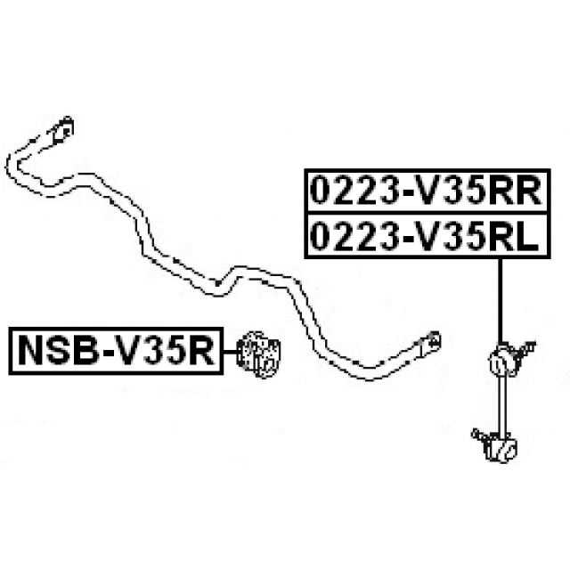 Стойка заднего стабилизатора правая FEBEST 0223-V35RR preview 2