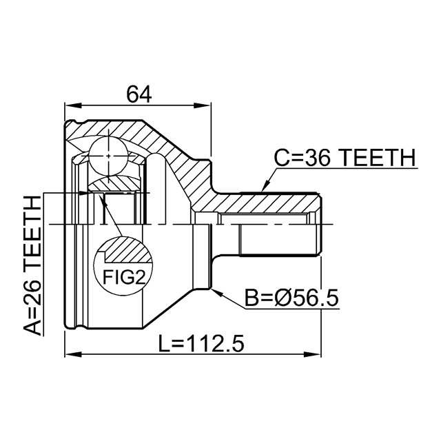 ШРУС наружный FEBEST 2710-S40II preview 2