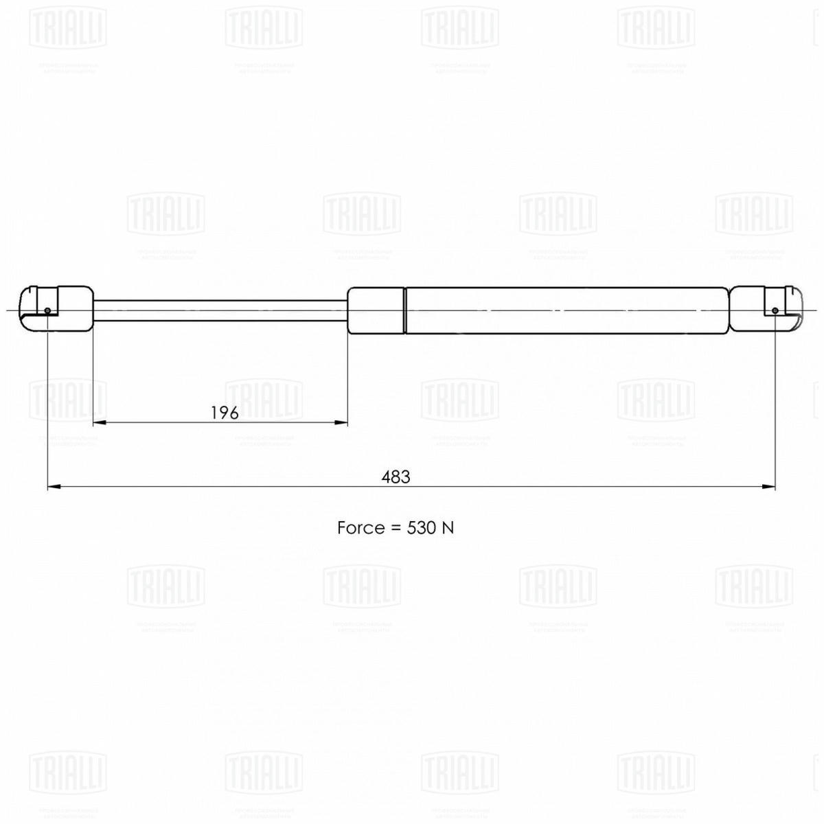 Газовый упор багажника TRIALLI GS 1011 preview 2