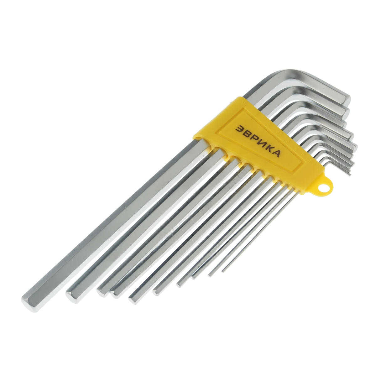 Набор ключей шестигранных Г-образных экстра длинных 1.5-10мм 10пр. ЭВРИКА preview 1
