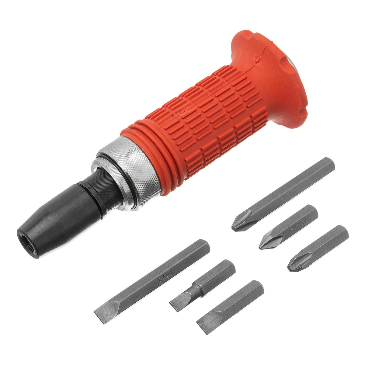 Отвертка ударно-поворотная 1/2, набор бит, 6 шт. обрезиненная ручка, в пласт. боксе MATRIX 11579 preview 1