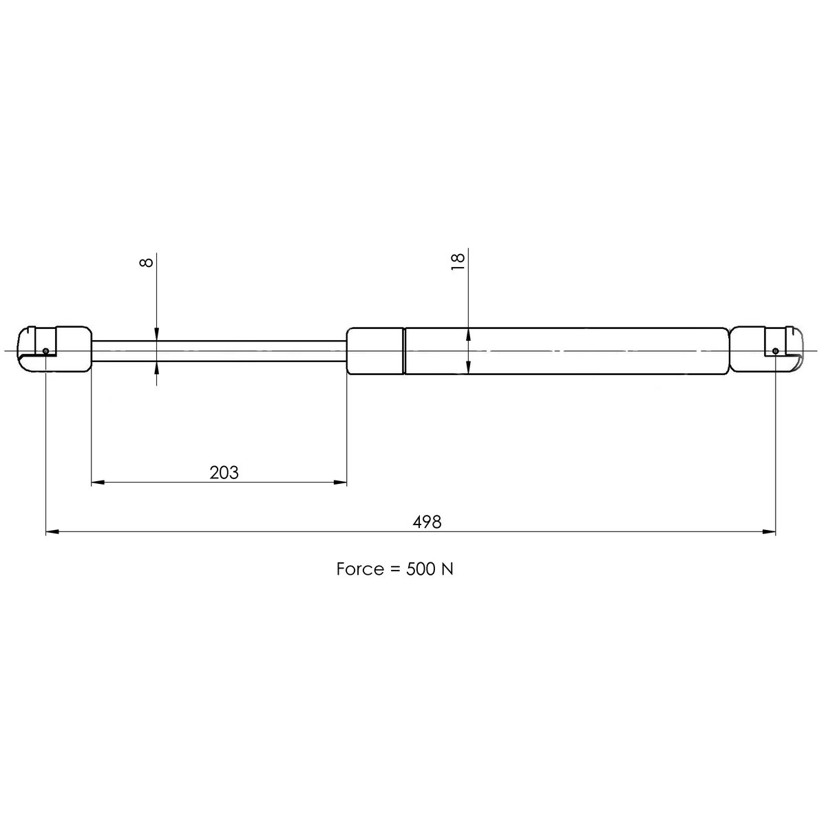 Газовый упор багажника TRIALLI GS 1809 preview 2